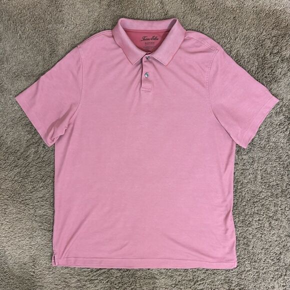 Tasso Elba Pima Blend Pink Polo Shirt size XL Classic Casual Design Resort Party - Picture 3 of 8